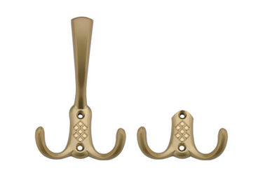 Zinc Alloy Dekoratif Double Coat Metal Hooks untuk Pakaian Hanger T1057